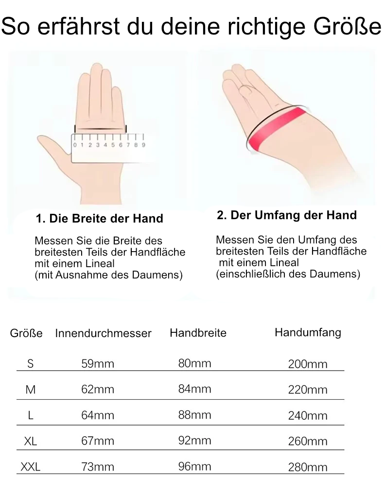 Ring-Armband in verschiedenen Größen