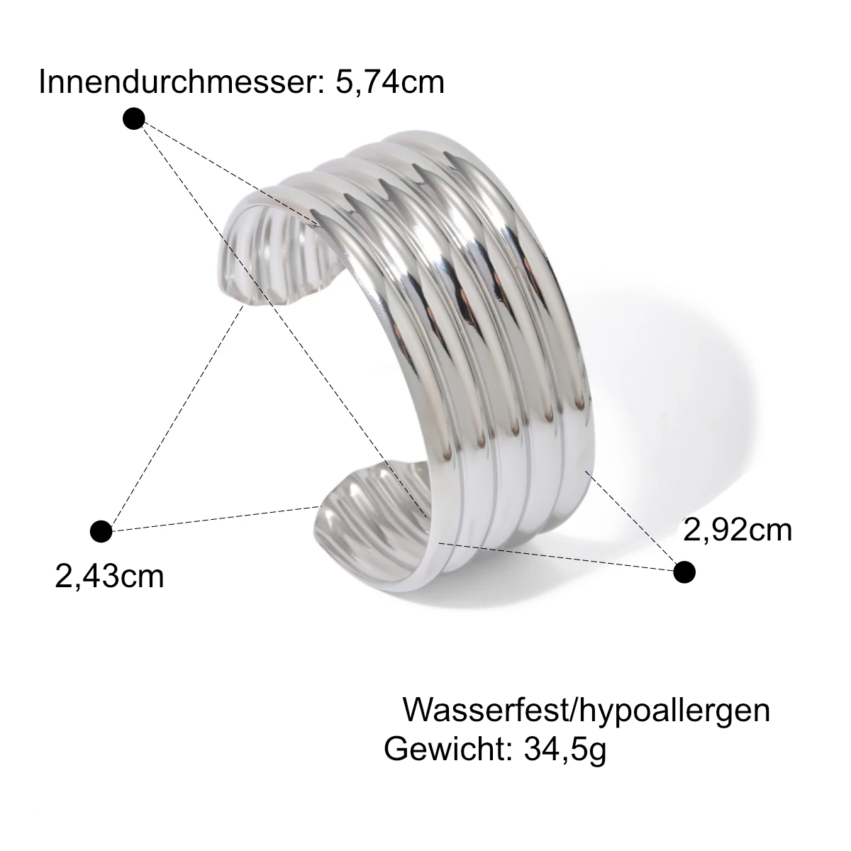 Offene Armspange für selbstbewussten Look