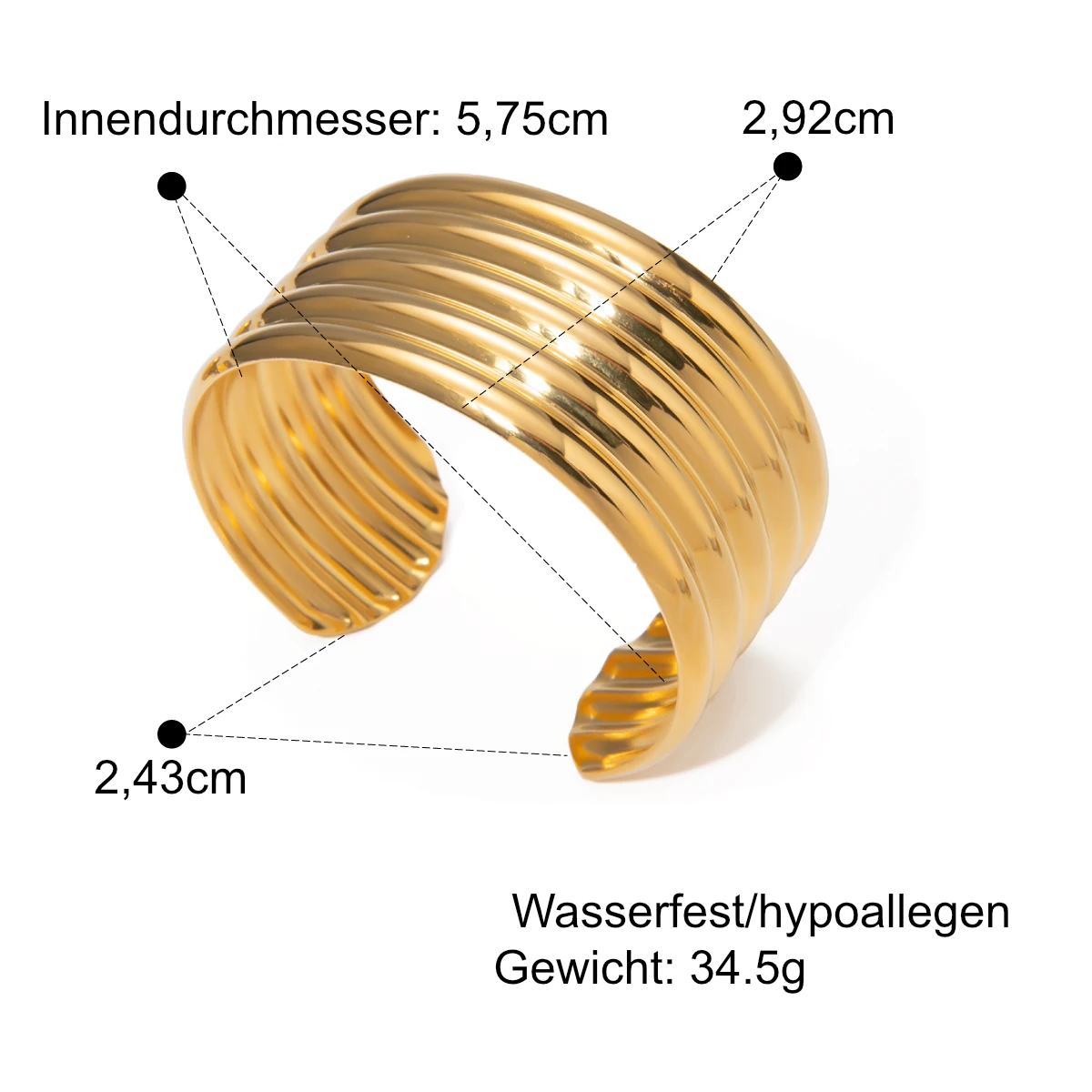 Offene Armspange für selbstbewussten Look