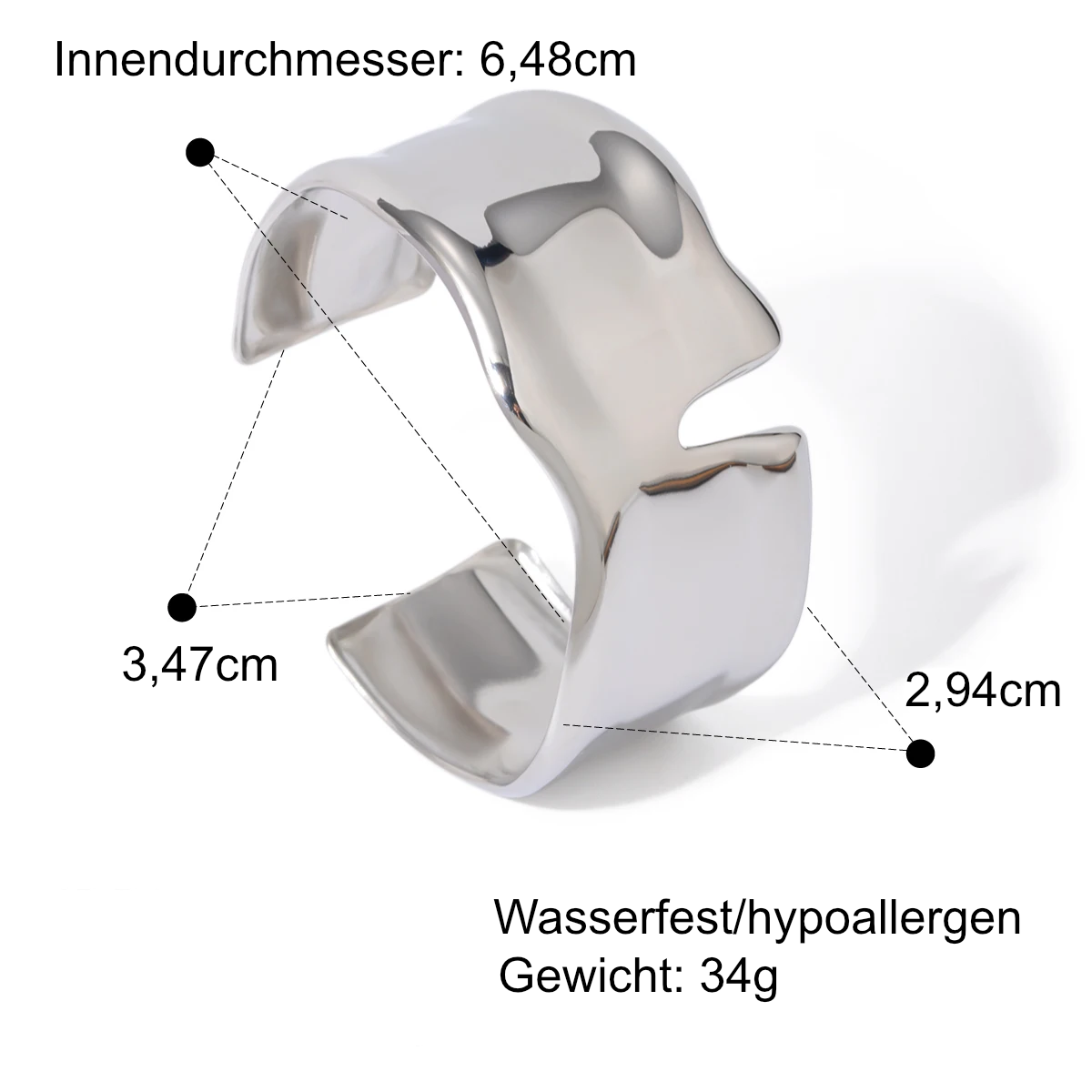 Offene Armspange für selbstbewussten Look