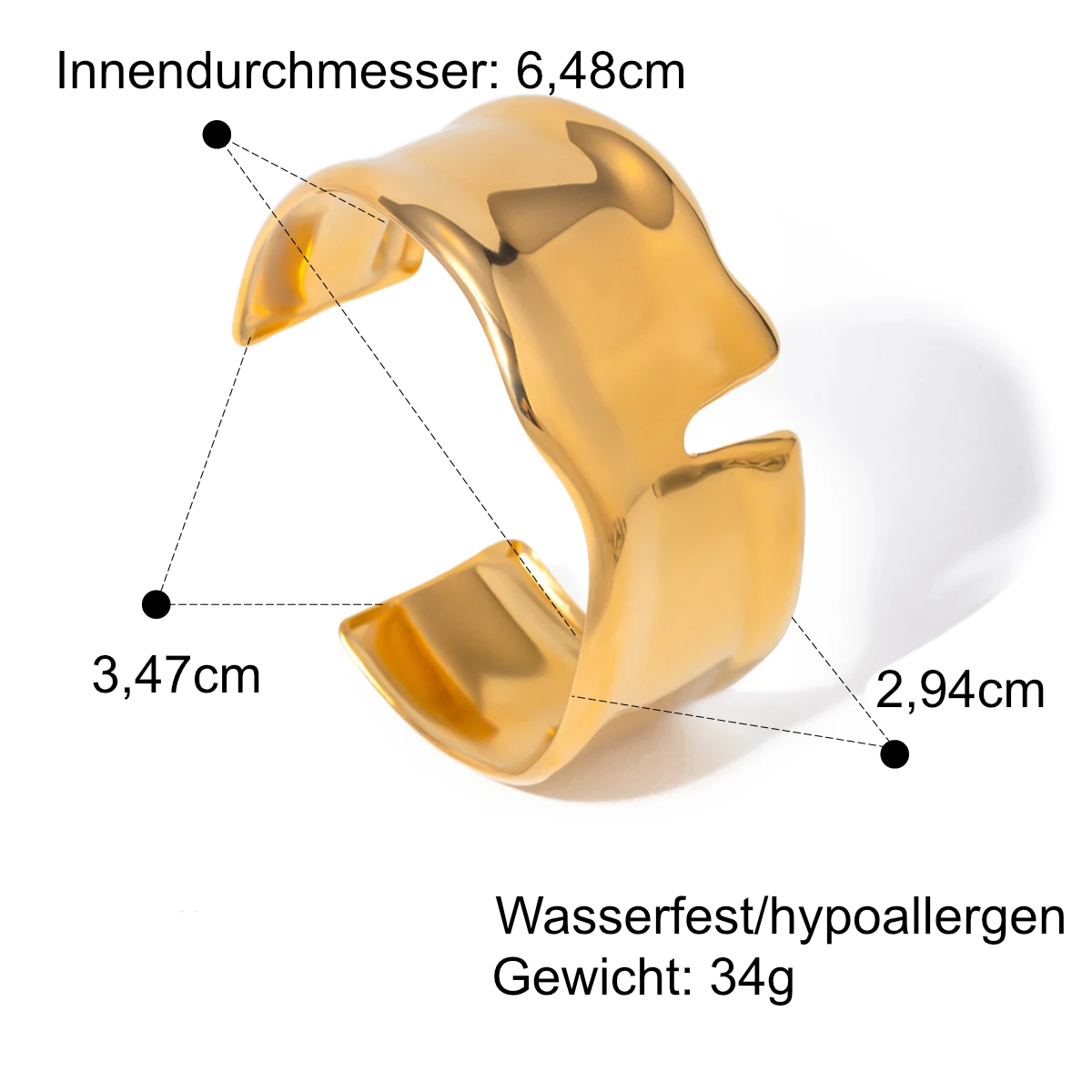 Offene Armspange für selbstbewussten Look