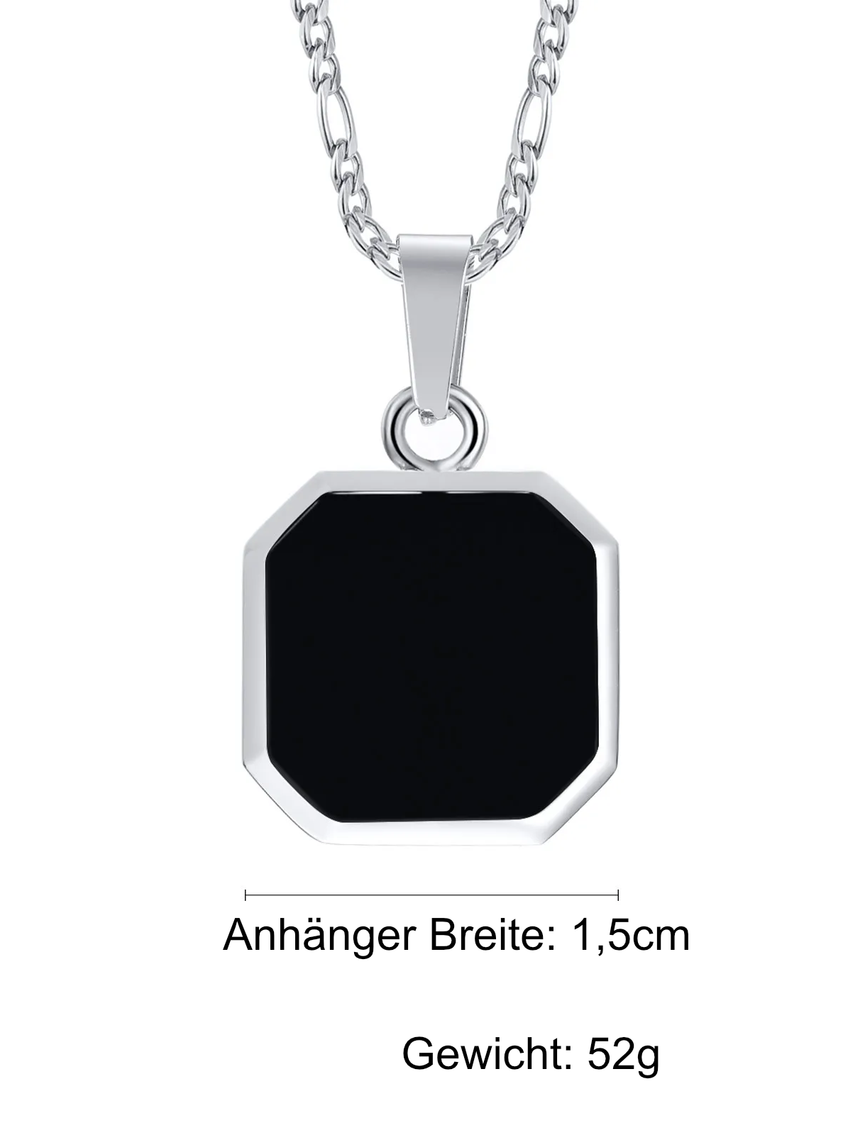 Halskette mit schwarzem Anhänger