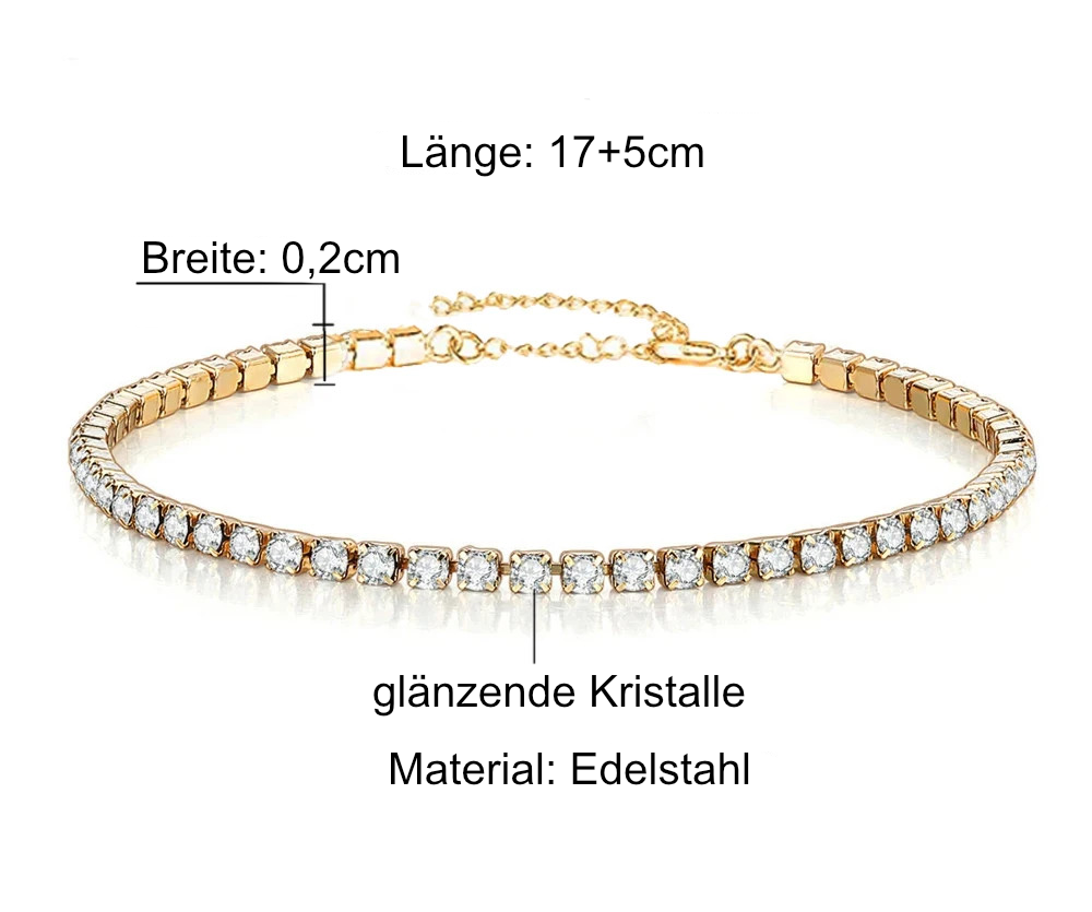 Breites Iced Out Armband