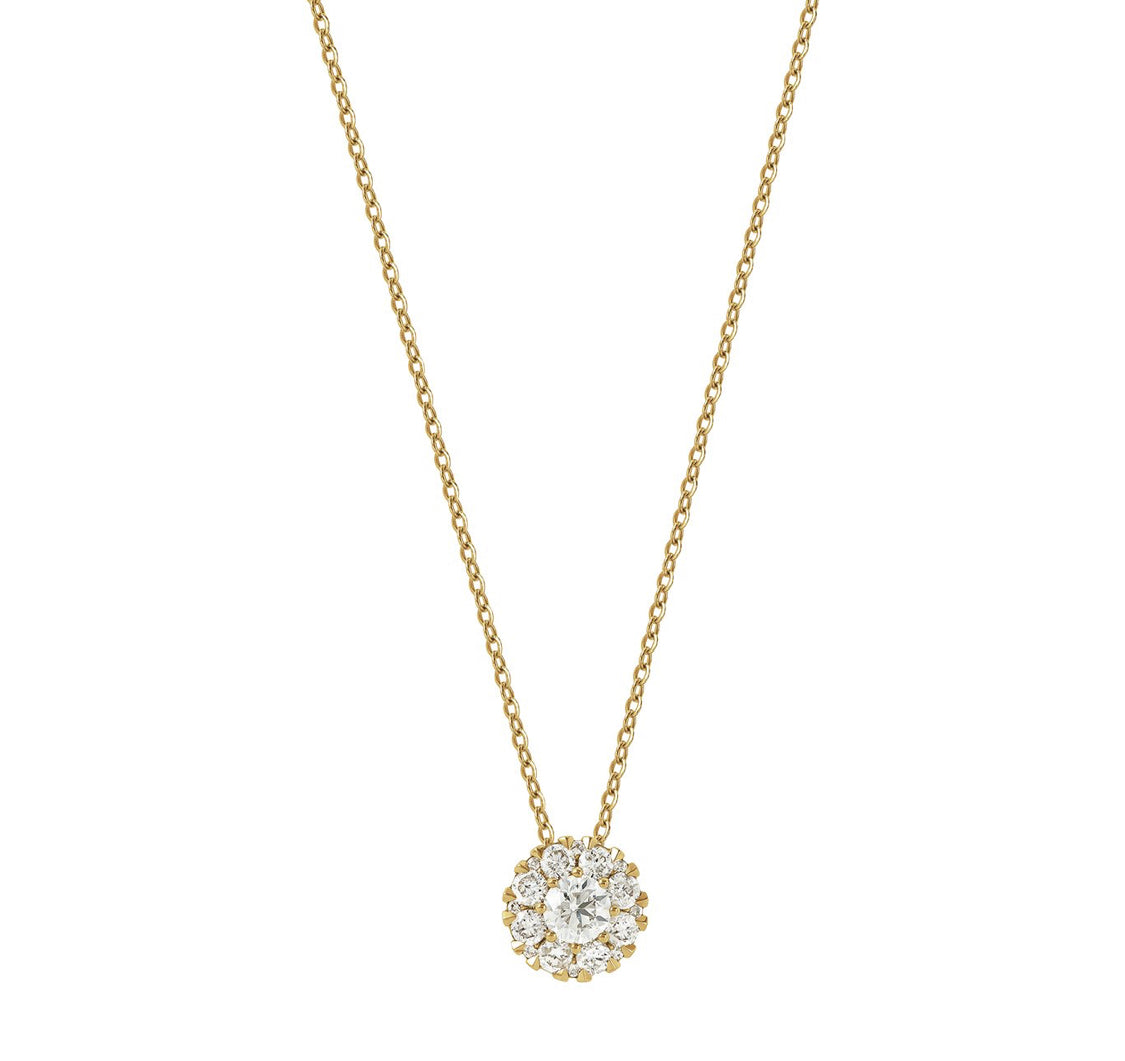 Diamant Kette 585er Gelbgold