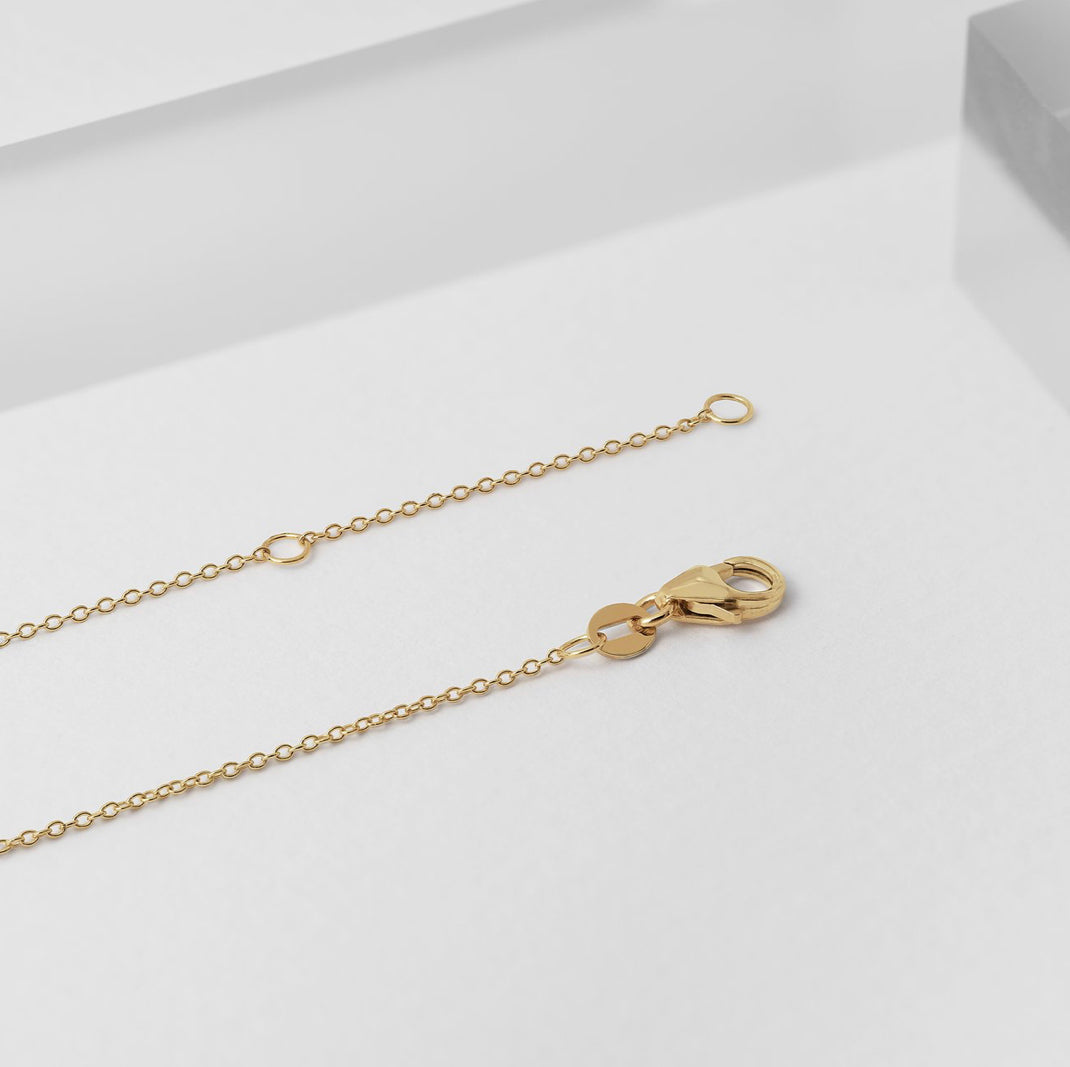 Diamant Kette 585er Gelbgold