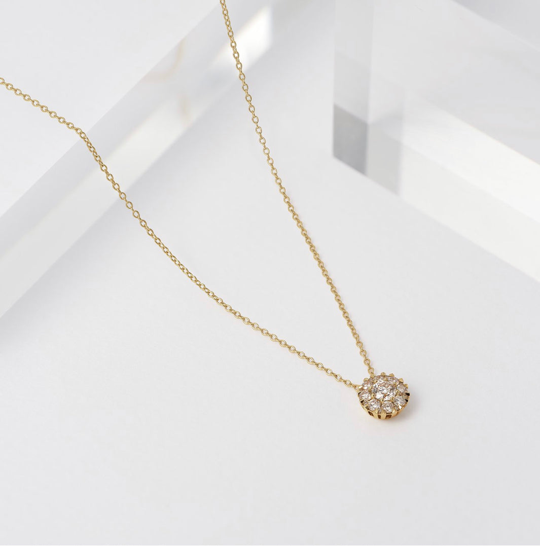 Diamant Kette 585er Gelbgold