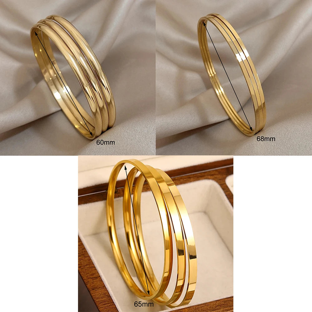 Goldarmband 3er Set