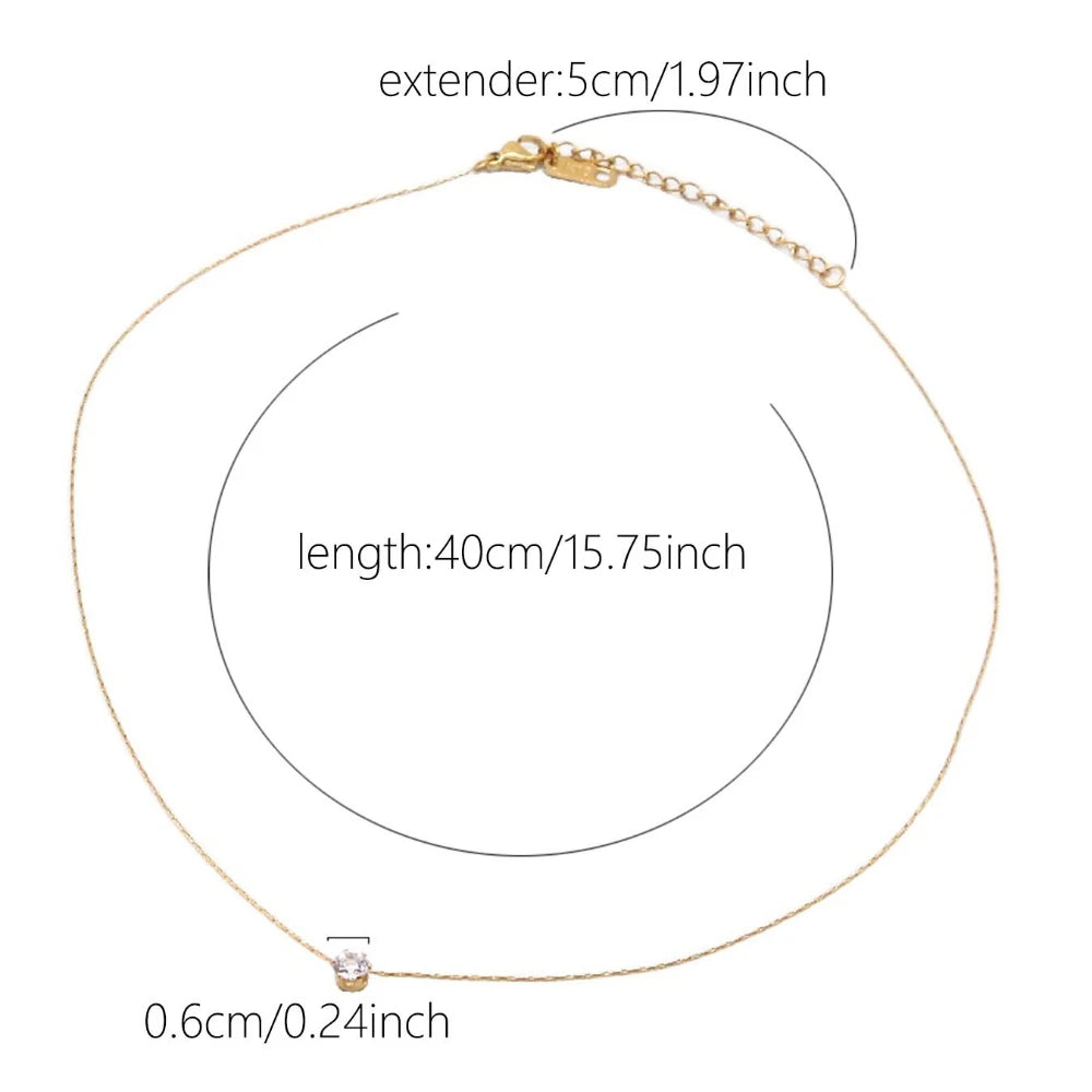 Halskette mit Zirkonia