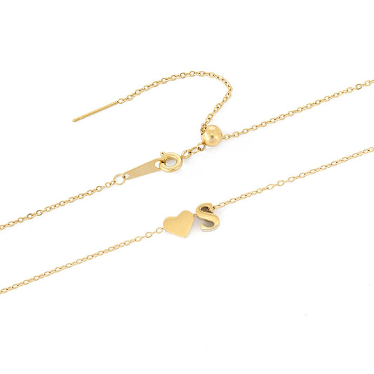 Herz + Buchstabe Initial Halskette