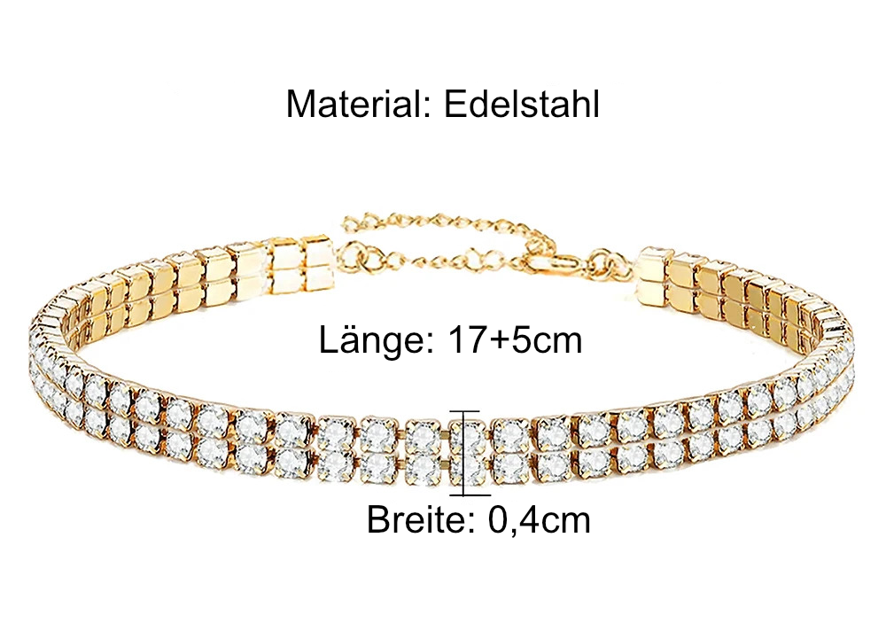 Breites Iced Out Armband