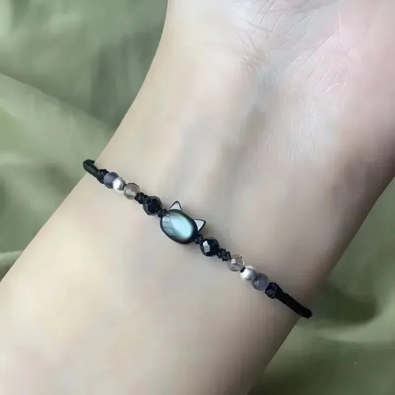 Katzenarmband mit süssen Steinen