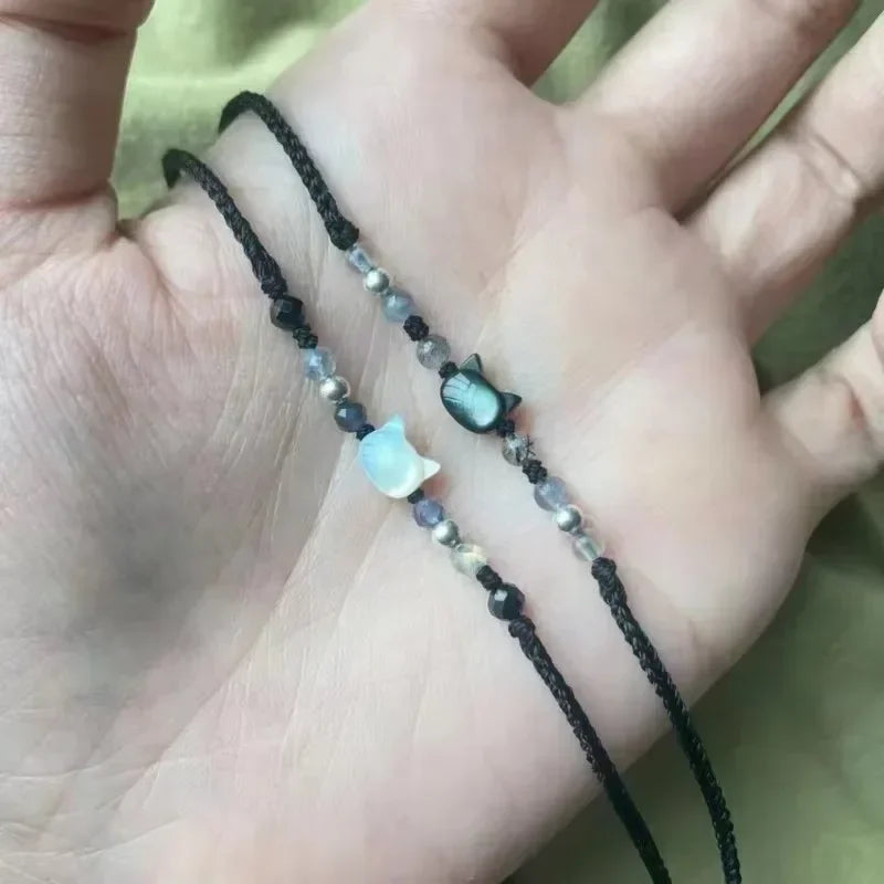 Katzenarmband mit süssen Steinen