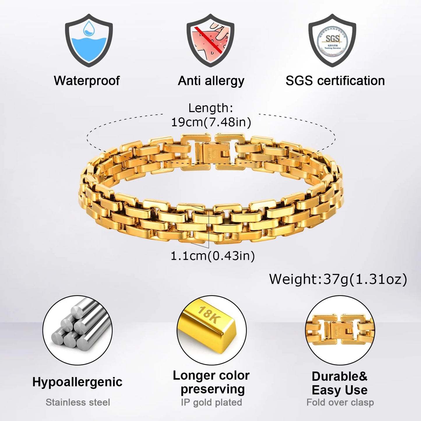 Goldketten Armband