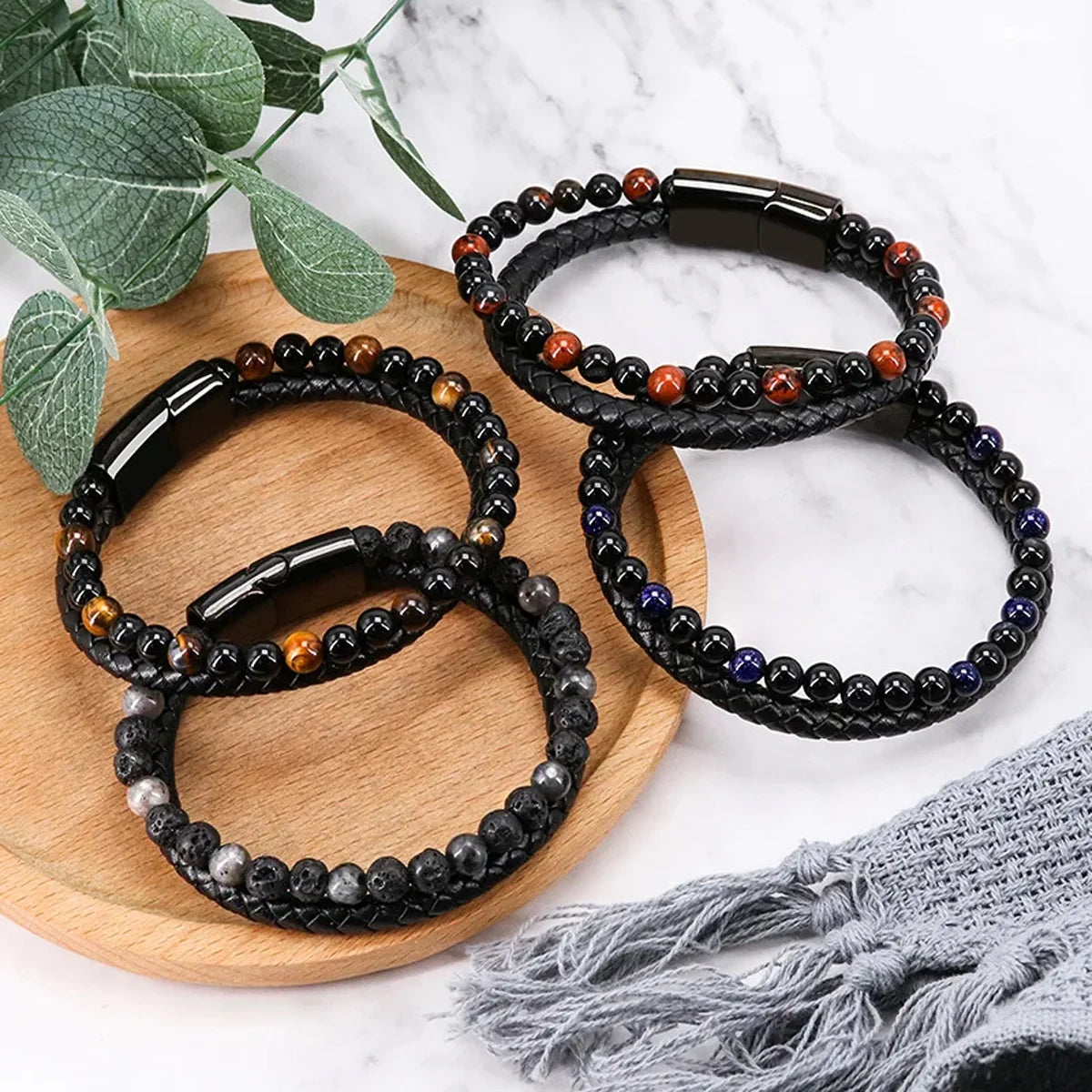 Mattes Armband in Tigeroptik
