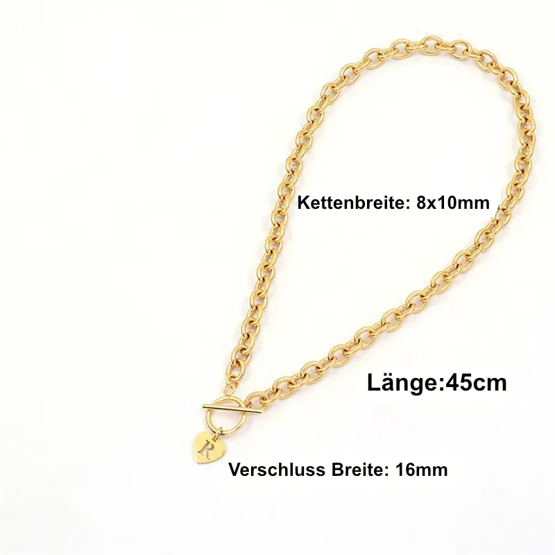 Herzbuchstaben Halskette