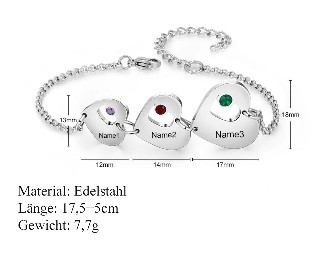 Personalisiertes Herz-Armband