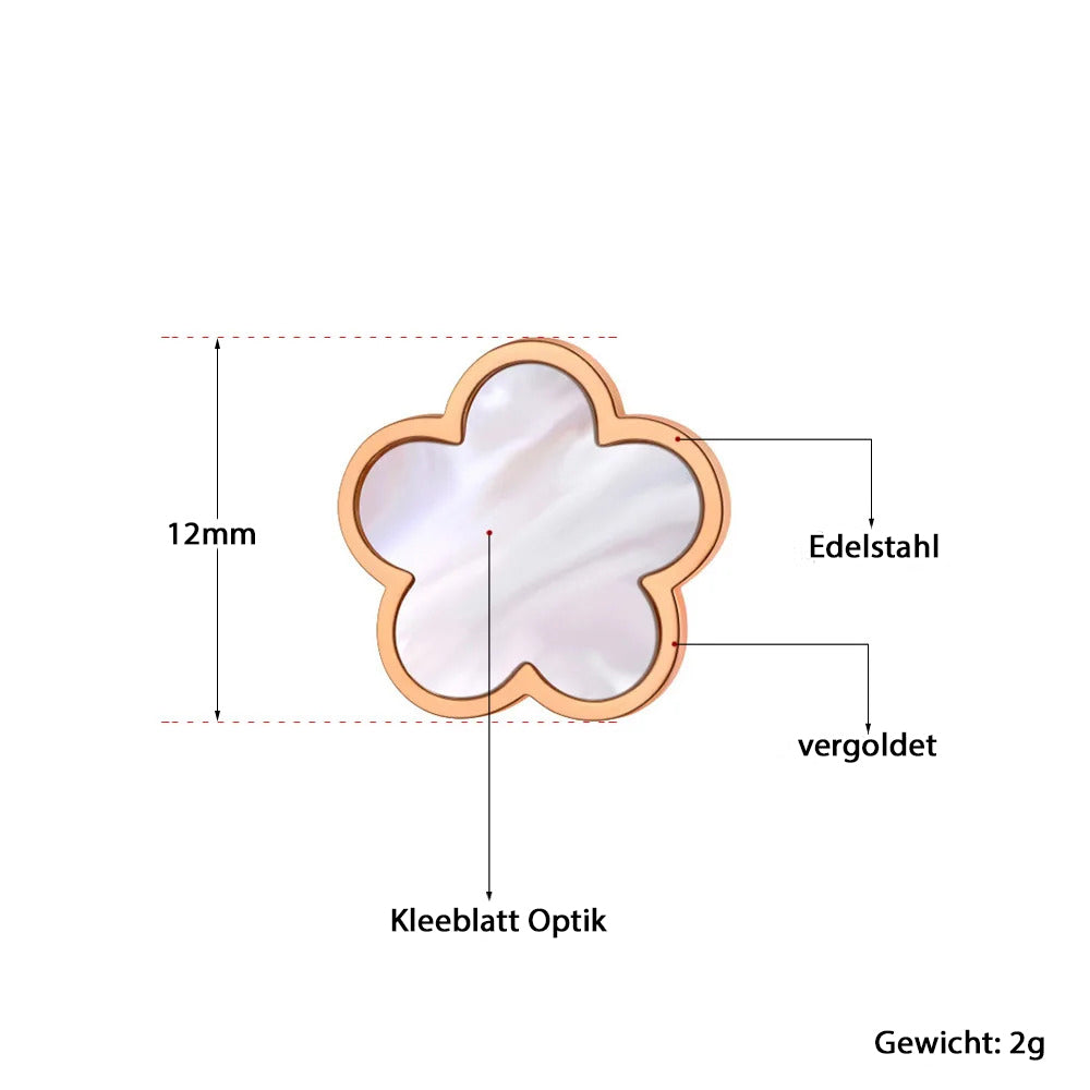 Kleeblatt Ohrring verschiedene Farben