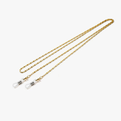Brillenkette in Perlen & Linienkombination