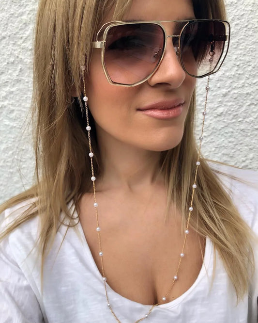 Brillenband mit Perlen