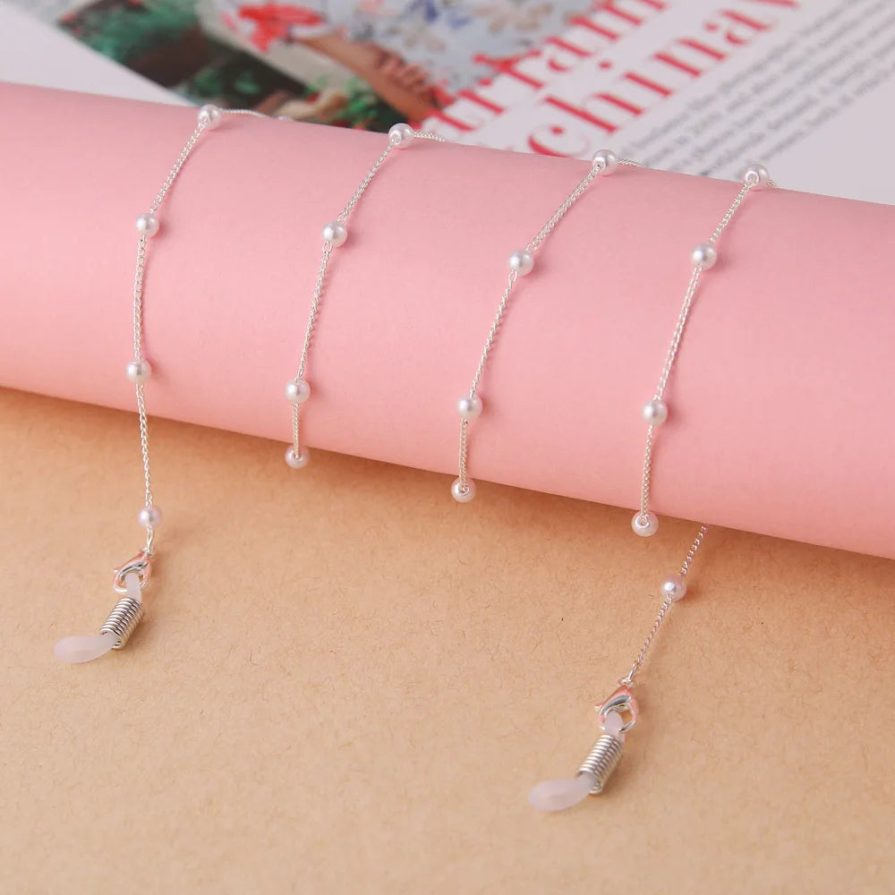Brillenband mit Perlen