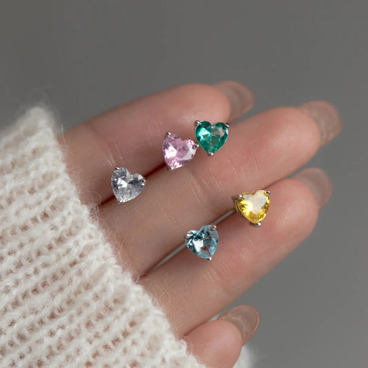 925 Sterling Silber Herz Ohrringe