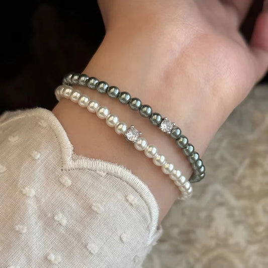 Perlenarmband mir Zirkonia