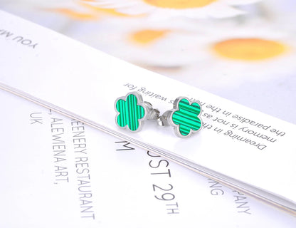 Kleeblatt Ohrring verschiedene Farben