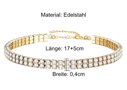 Breites Iced Out Armband