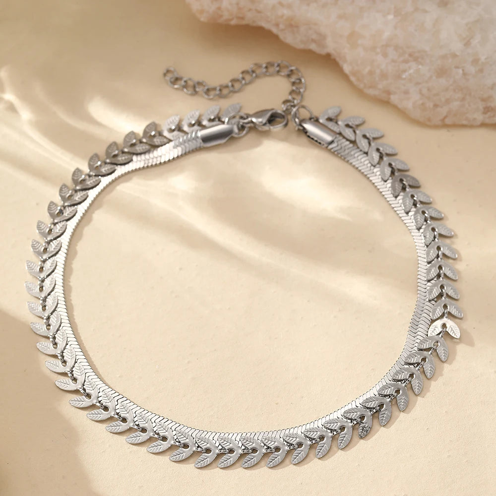Lorbeer Fußkette