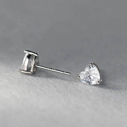925 Sterling Silber Herz Ohrringe
