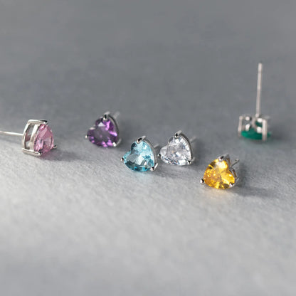 925 Sterling Silber Herz Ohrringe