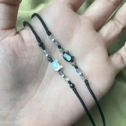 Katzenarmband mit süssen Steinen