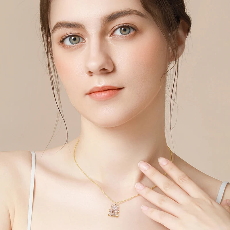 Zirkonia-Bären-Halskette