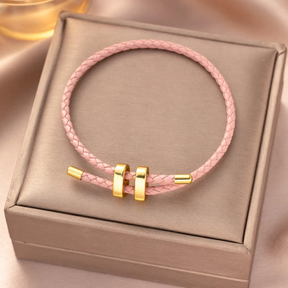 Bunte Retro H-Armbänder in Seiloptik