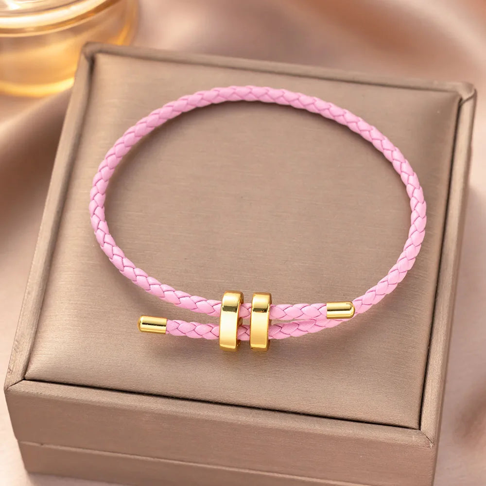 Bunte Retro H-Armbänder in Seiloptik