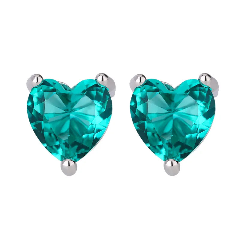 925 Sterling Silber Herz Ohrringe