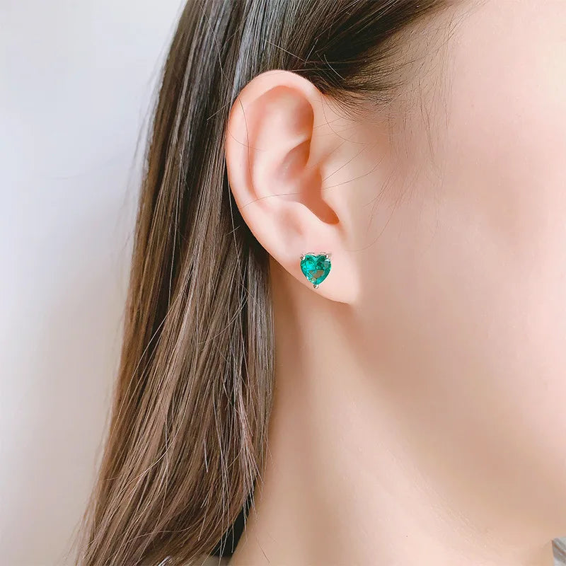 925 Sterling Silber Herz Ohrringe